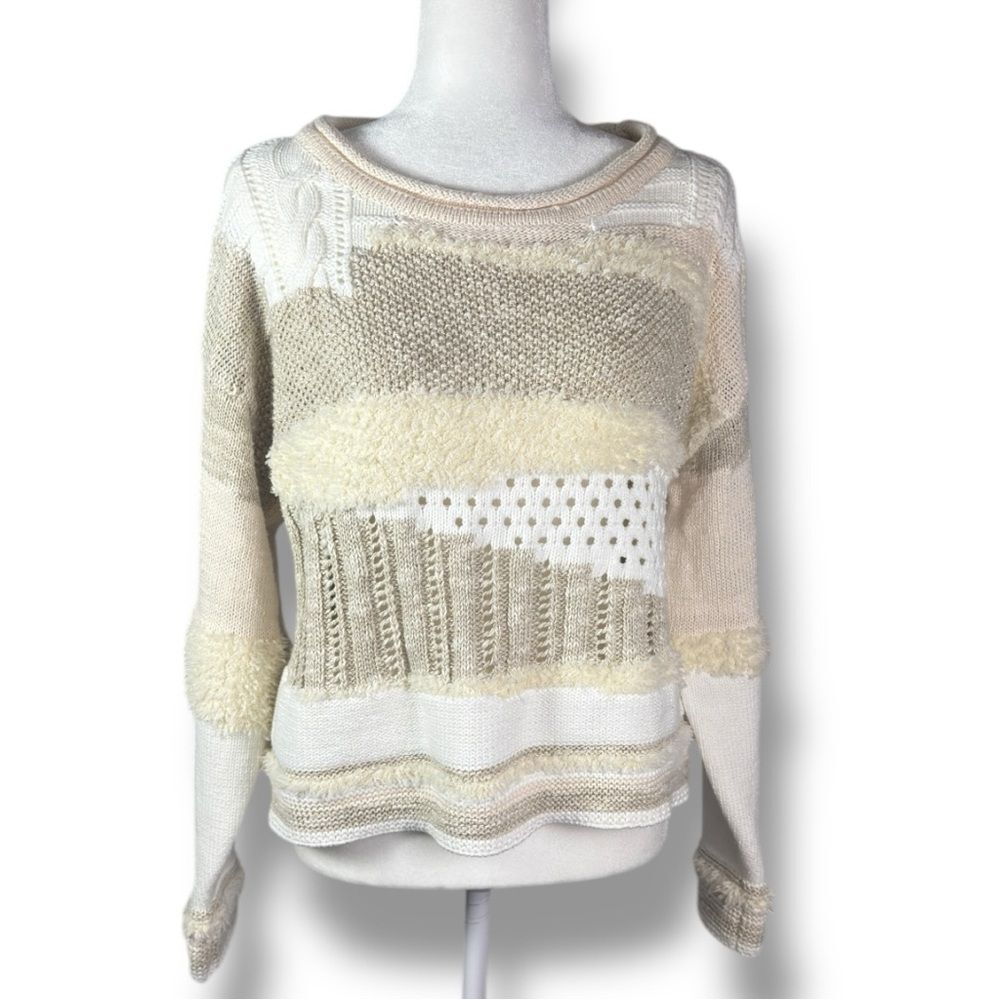 VENUS Patchwork Knit Sweater